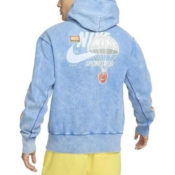 Nike DZ3053 480 Men's Sz Medium Blue Game Royal Pullover Hoodie Sweatshirt $120 - Picture 9 of 9